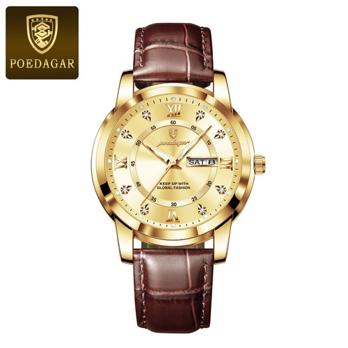 Tourbillon leather watch men - watch, men's