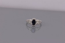 Sterling Silver Oval Blue