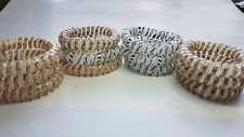 Animal Print Spiral Hair Bobbles Hair Bands Stretchy Ponytail 3pk x 5cm
