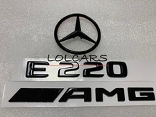 Rear Star & Badge for Mercedes E220 AMG W207 09-16 Coupe&Convertible Gloss Black