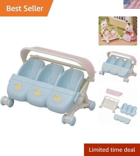 Blue triplets stroller playset - triplets,