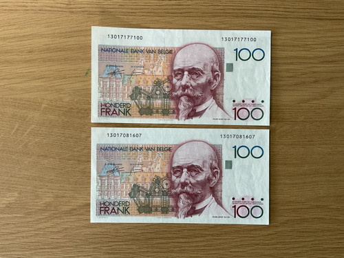Belgian 100 frank banknotes - belgian,