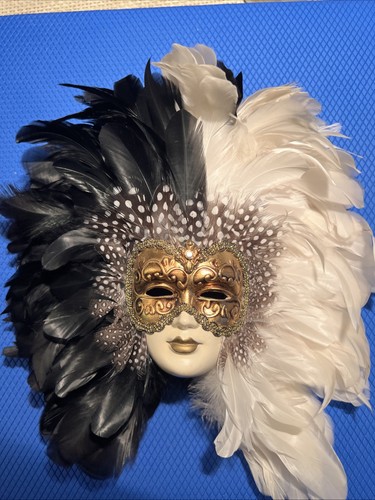 Venetian feather mask - feather,