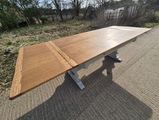 BEVAN FUNNELL Oak Shabby Chic Painted Extending Dining Table 9FT!!!