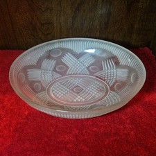 Vintage Frosted Glass Bowl Art