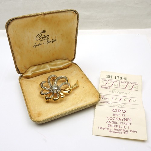 Vintage signed ciro gold tone - vintage,