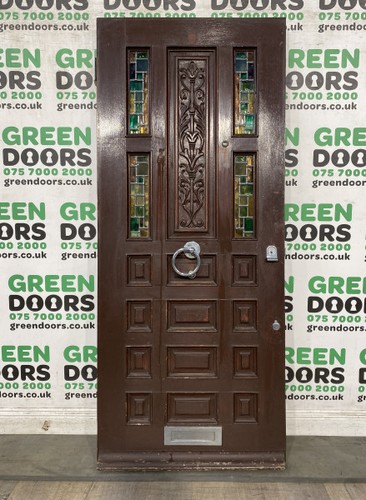 Carved stained glass front - carved,