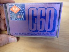 AGFA LOW NOISE C60 CASSETTE TAPE - RARE LIMITED PURPLE TAPE IN MATCHING BOX
