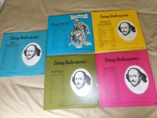 Living Shakespeare : 5 recordings of plays by William Shakespeare : Odhams Books