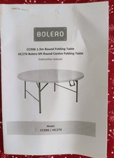 Bolero 5ft/1.5m  Round Centre Folding Table