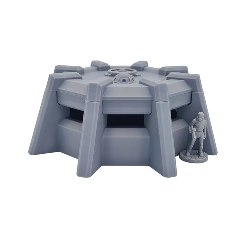 Sci bunker 28mm terrain - sci-fi,