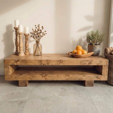 VIOT Low Solid Wood Chunky TV