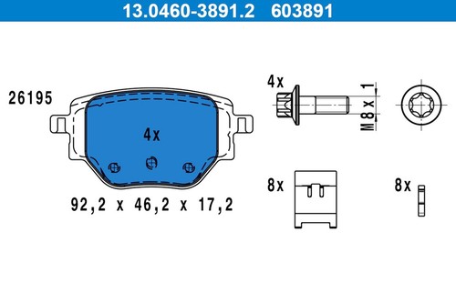Ate disc brake pad - brake,