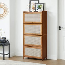 4 Flip Storage Rattan Shoe