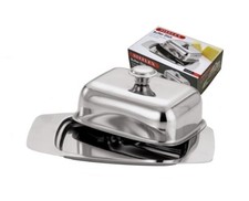 BUTTER DISH STAINLESS STEEL