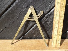 Antique Victorian / Edwardian era Brass Dividers with rounded points - marked JC