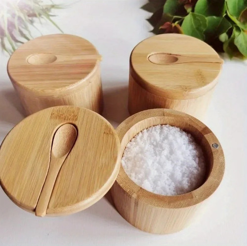 1set bamboo salt pepper - 1set,