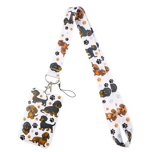 Dachshund lanyard with - lanyard, card