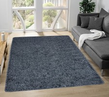 Black Grey Mix Rug Large Thick