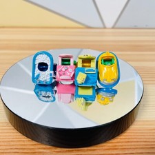 Vintage Polly Pocket Lot 4 Rings -Midge's Bumper Car, Doll Dressing Up Bluebird