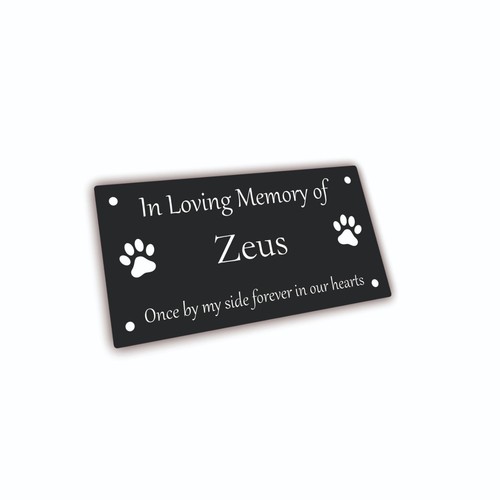 Pet memorial plaque - plaque, brushed
