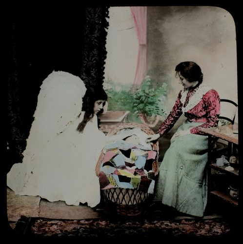 Magic lantern slide the gift - magic,