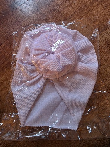 Baby girl turban hats white - baby,