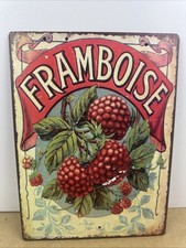 Vintage Framboise Metal Sign