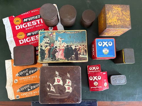 Vintage empty tins - empty,