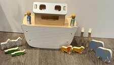 JOHN LEWIS MY FIRST NOAH'S ARK WOODEN TOY BOAT FIGURES ANIMALS