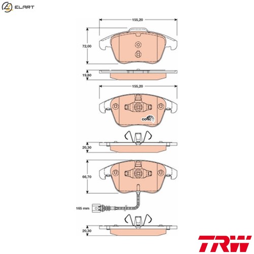 Brake pad set disc - set,