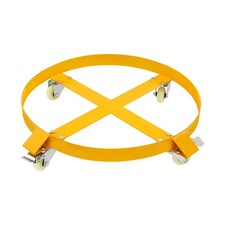 4 Wheel 55Gal Drum Dolly Heavy Duty Barrel Cart 265lbs with Swivel Casters Steel