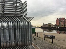 Ex Event Hire 2nd Hand Fixed Leg Pedestrian Crowd Control Barrier 2.3m x 1m