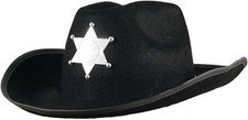 Boys Black Sheriff Hat