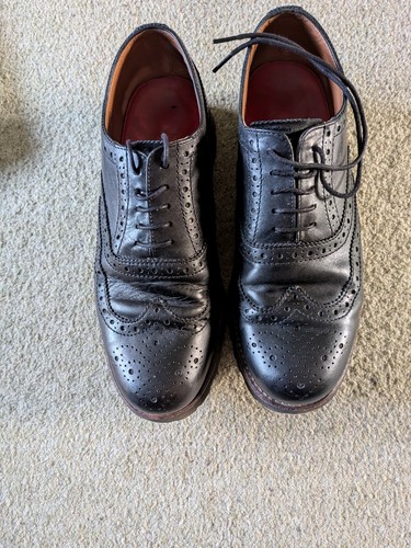 Grenson black leather - black, brogues