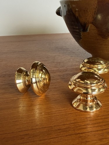Polished brass cabinet drawer - brass,