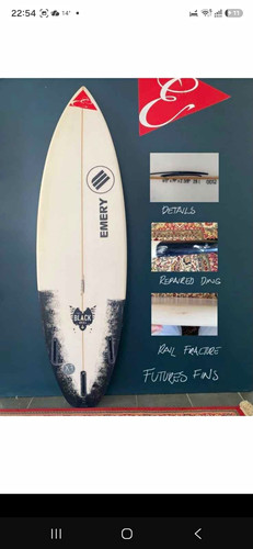 Emery black angle surfboard - angle,