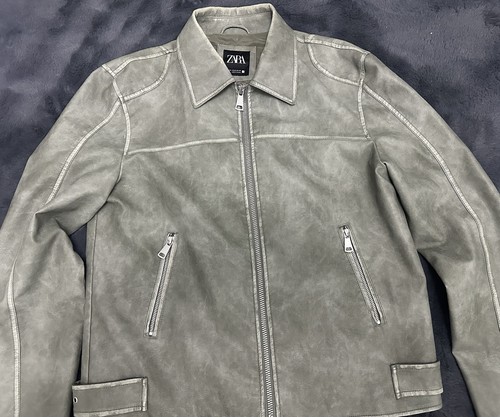 Zara men leather jacket - zara, size
