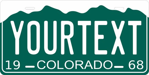 Colorado 1968 license plate - colorado,