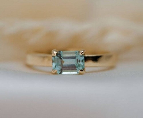 Natural emerald cut aquamarine - natural,