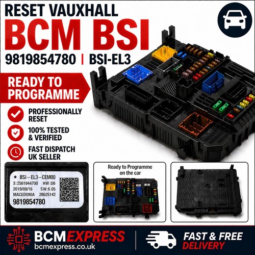 Reset body module bcm - body, bsi