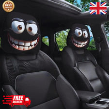 2pcs Funny Cartoon Eyes Car Headrest Covers , Cars Seat Head Rest Protector UK