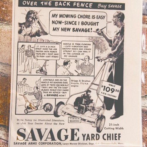 1950 savage yard chief lawn - 1950,