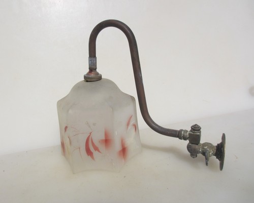 Victorian brass gas wall light - victorian,