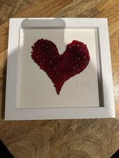 Jo Downs Fused Glass Red Heart