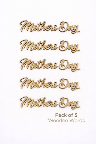 Wooden script words mdf - wooden,