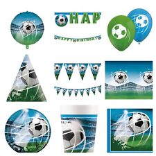 Soccer football themed balloons bunting banners birthday table party decorations