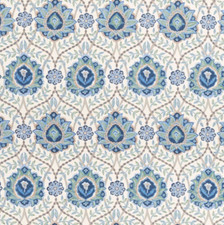 Nina Campbell/Osbourne & Little Curtain Fabric 'TOPKAPI - BLUE/GREEN' 3.1 METRES