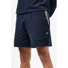 Mens Weekend Offender Pankow Sweat Shorts - Navy/Mid House Check