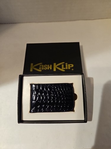 Vtg kash klip black alligator - vtg,